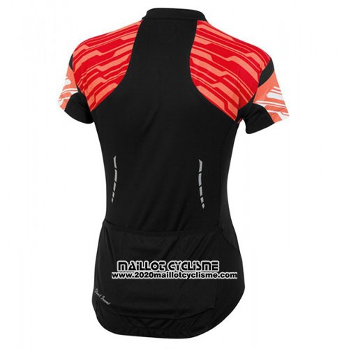 2016 Maillot Ciclismo Femme Pearl Izumi Rouge et Noir Manches Courtes et Cuissard